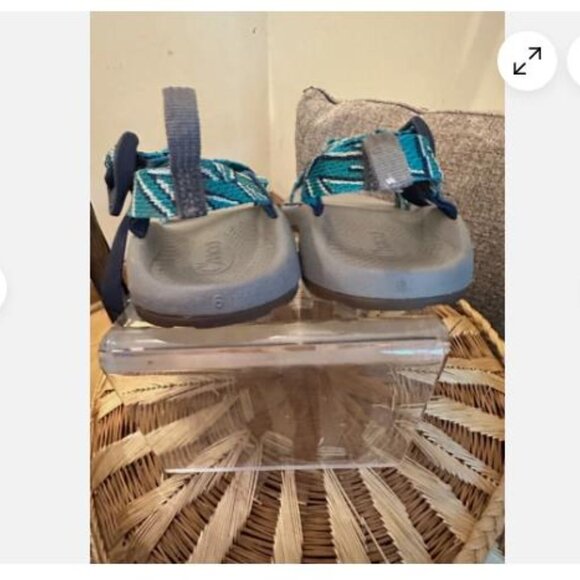 Chaco Z/1 Ecotread Sandal 6 Youth Zing Zang Teal Blue Waterproof Nylon Summer - Picture 3 of 6